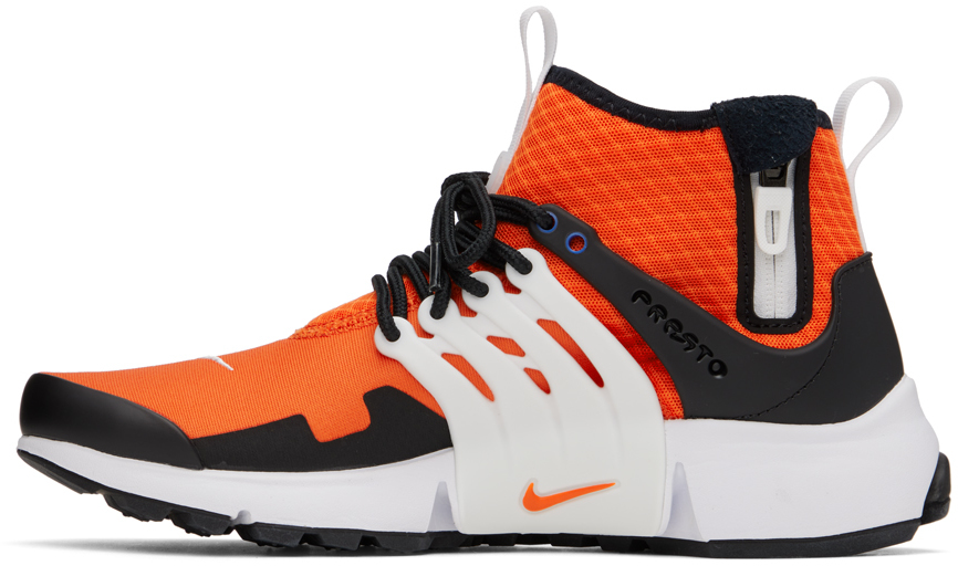 Orange & White Air Presto Mid Utility Sneakers