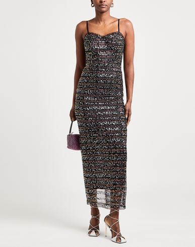Woman Maxi dress Black Size 8 Polyester