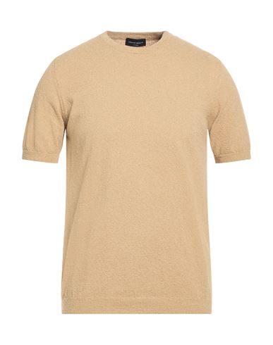 Man Sweater Sand Size 40 Cotton, Polyamide