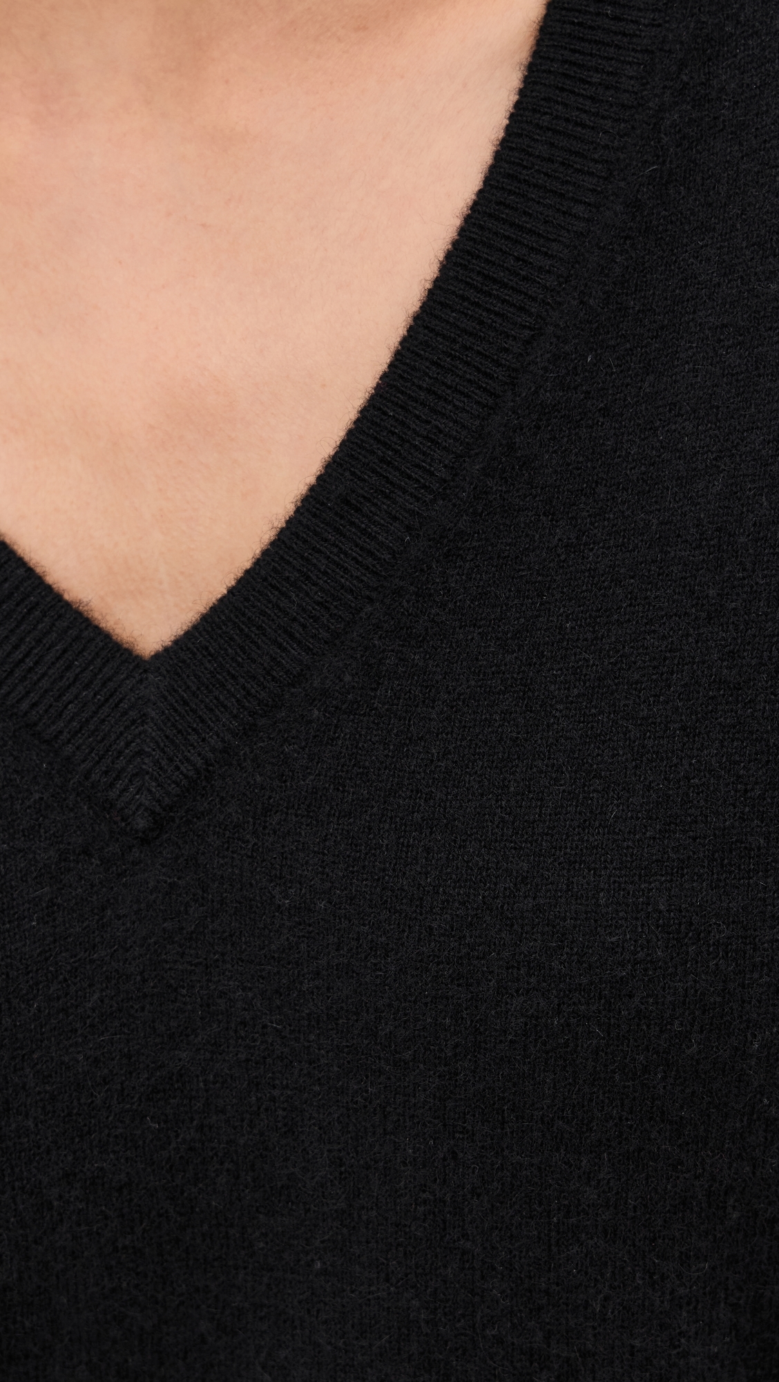 Cashmere V Neck Pullover Black