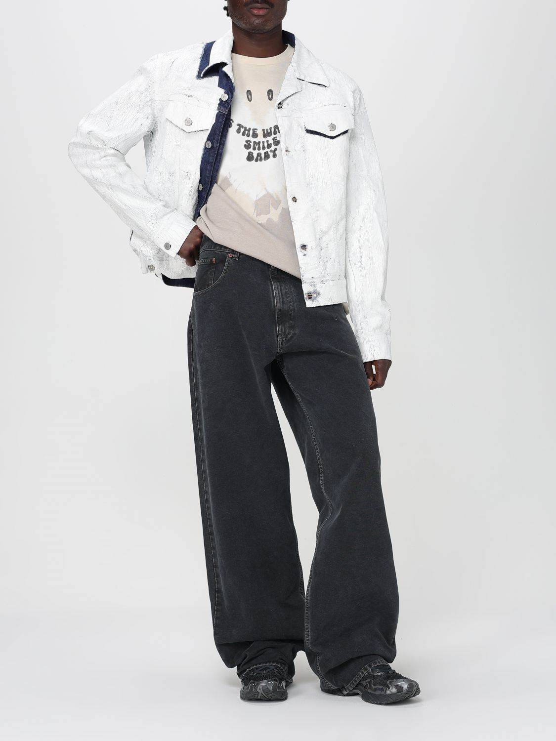 MM6 Maison Margiela coated denim jacket - White