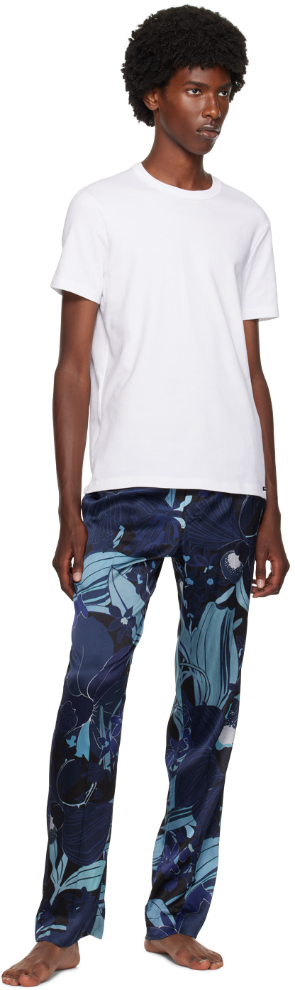 TOM FORD Blue Silk Pyjama Pants