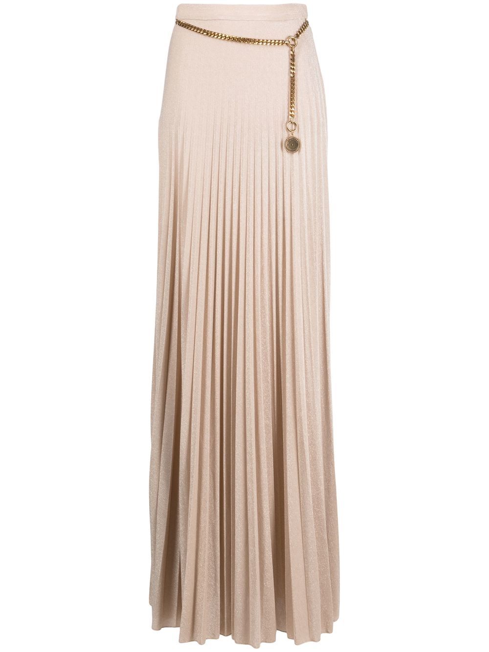 Side-slit pleated skirt - Gold