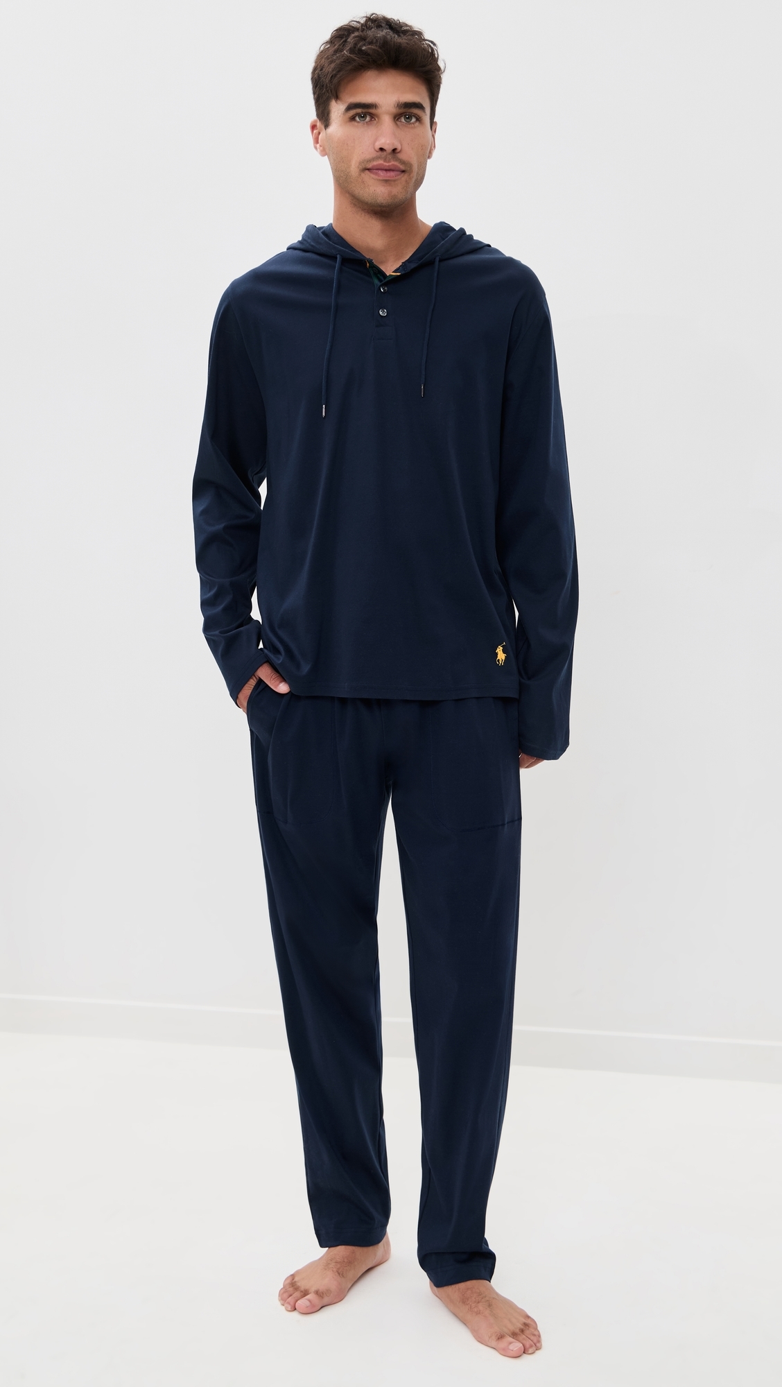 Mercerized Cotton Pajama Pants Cruise Navy