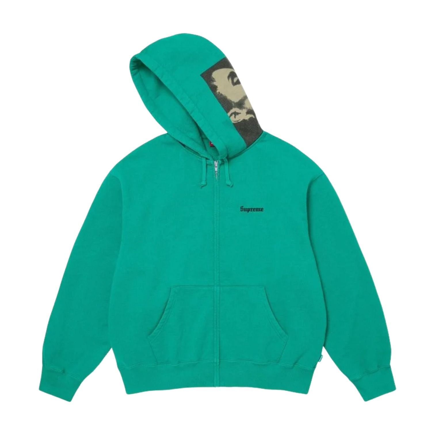 SS26 Paris Is Burning Zip Up Hooded Sweatshirt 'Teal'