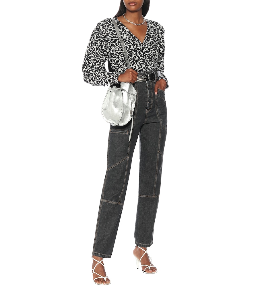 Floral wrap blouse