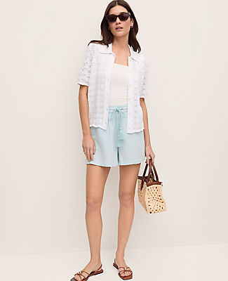 Ann Taylor The Pull-On Short in Cotton Gauze