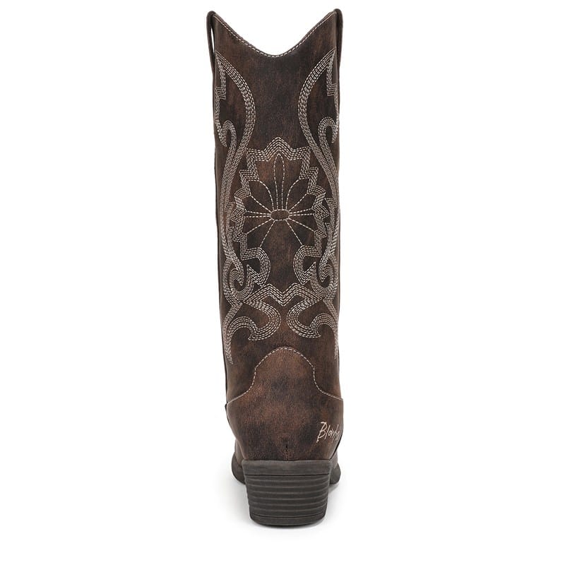 Women's Stutter Western Boots (Whiskey Faux Leather)
