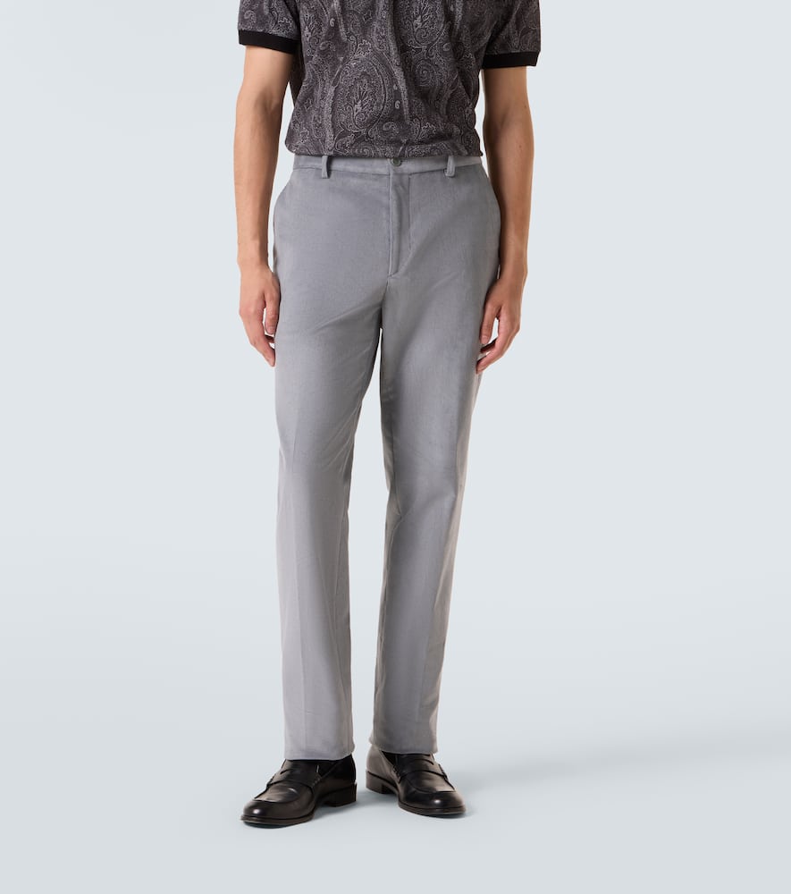 Cotton straight pants