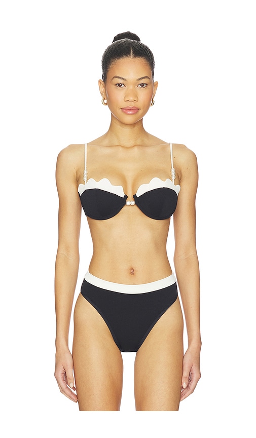 LSPACE Sunrise Seashell Bikini Top in Ivory. -  XL also in