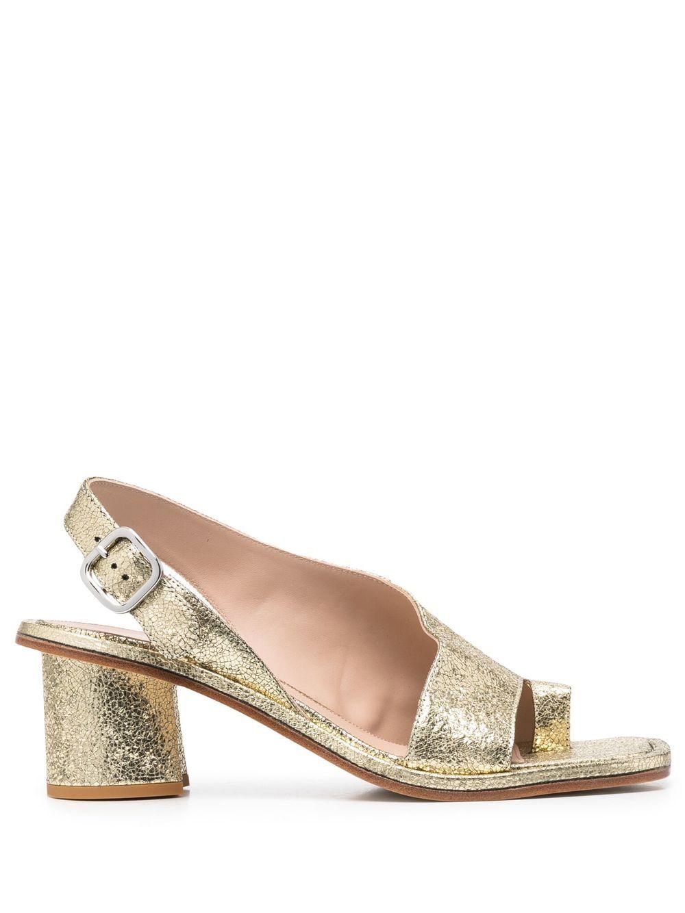 Jill slingback 65mm leather sandals - Yellow