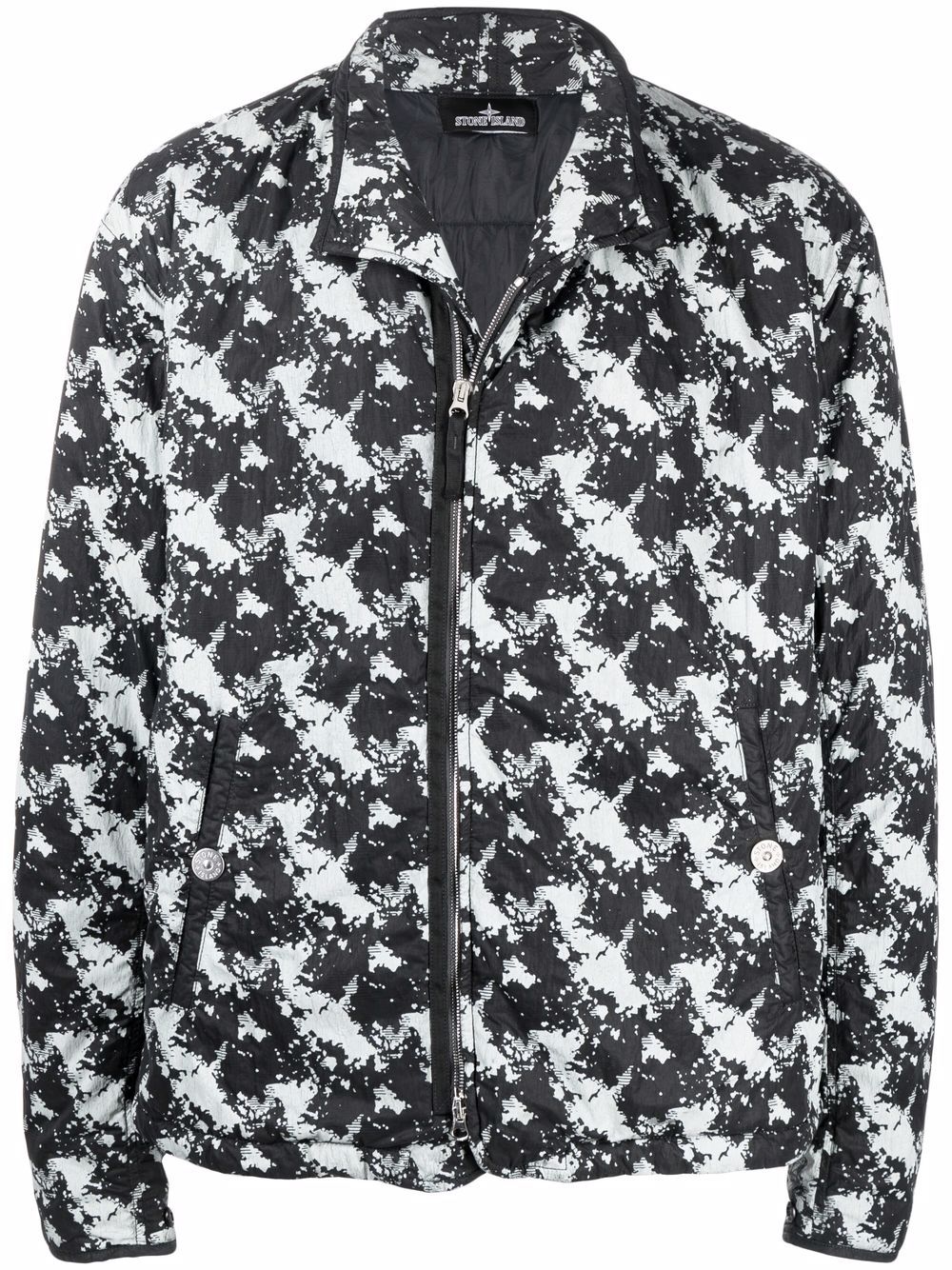 Graphic print bomber jacket - Black