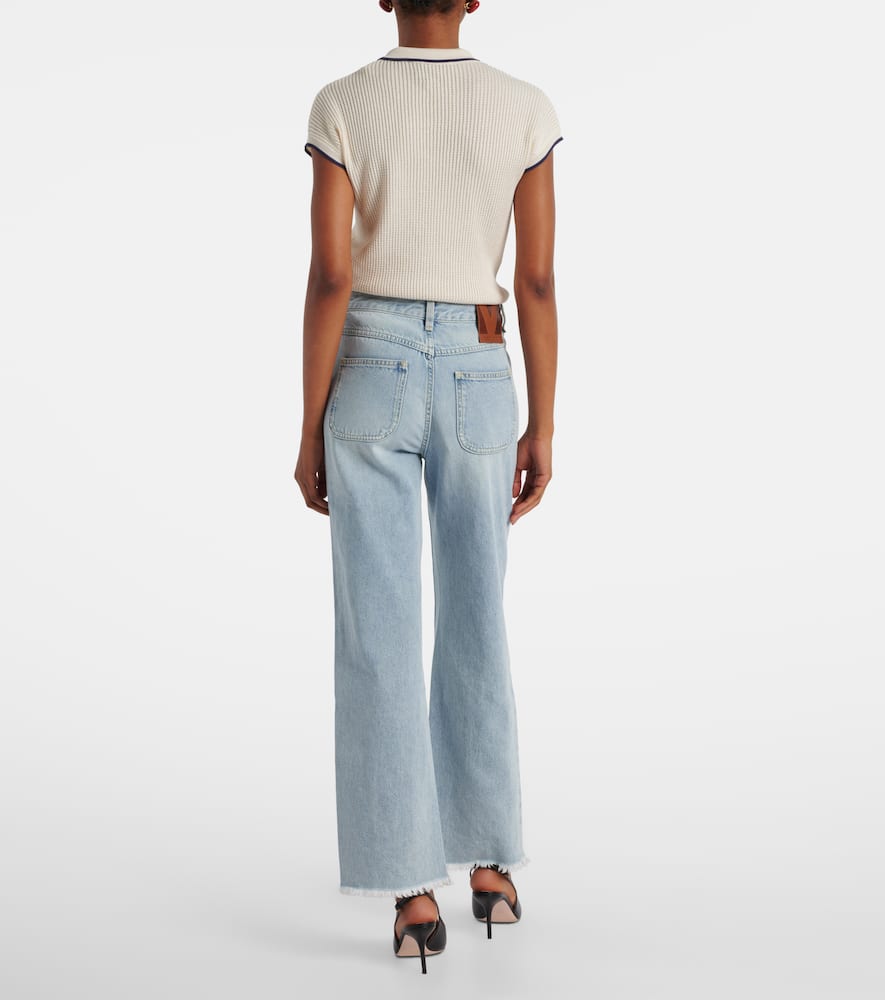 Mid-rise straight jeans