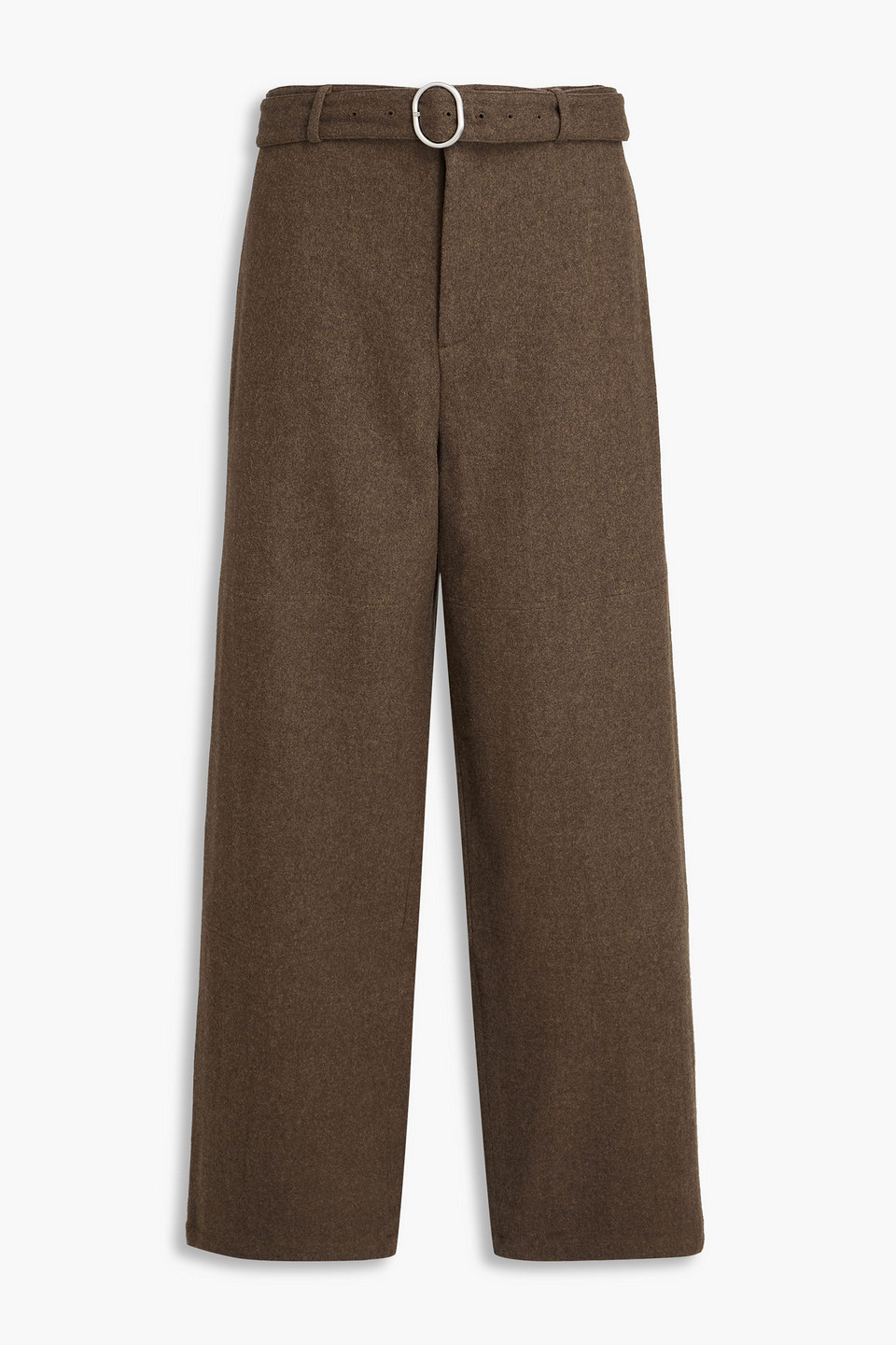 Belted wool-felt pants - Brown - IT 46