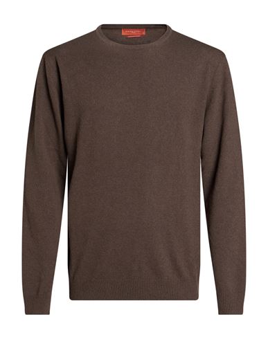 Man Sweater Dark brown Size XL Wool, Cashmere