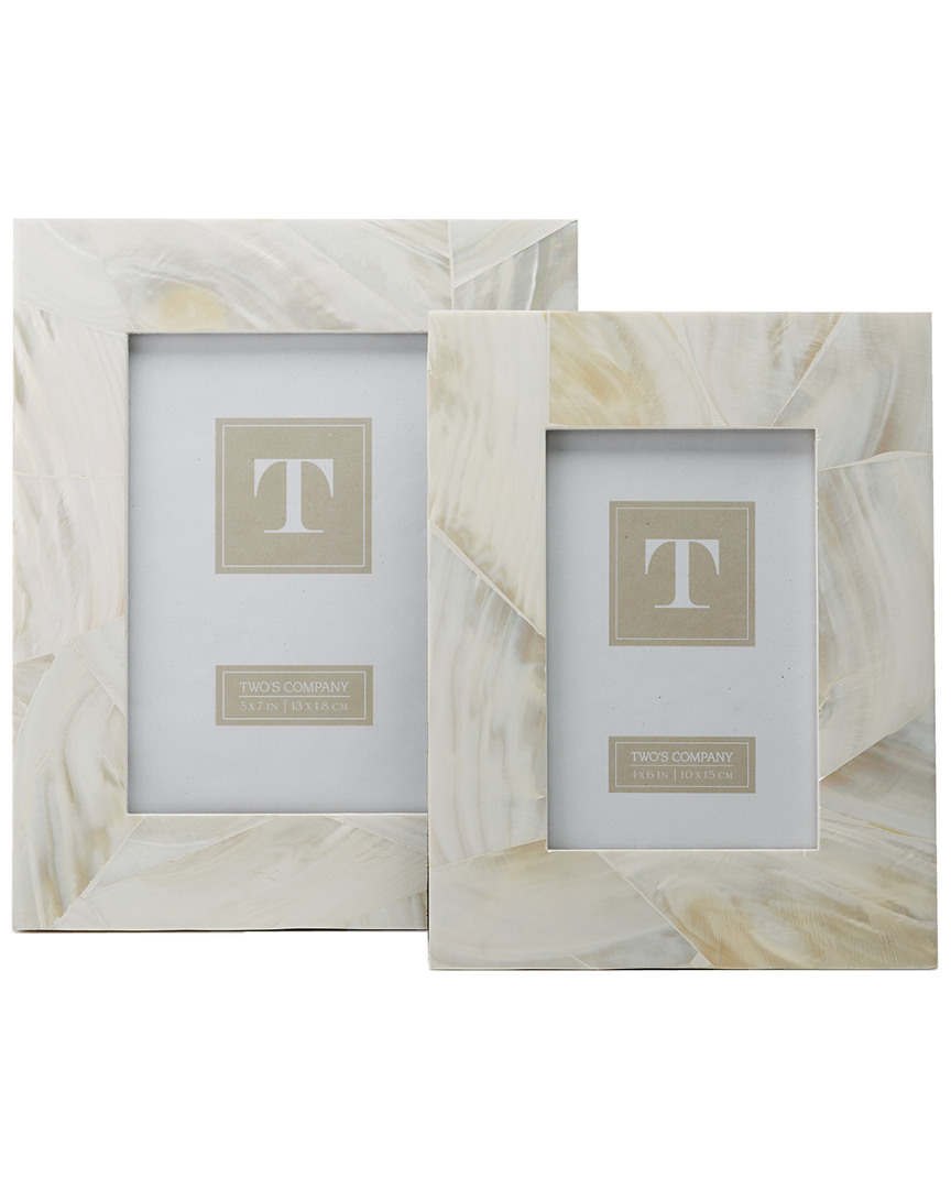 Two's Company Set of 2 Mother of Pearl Frames