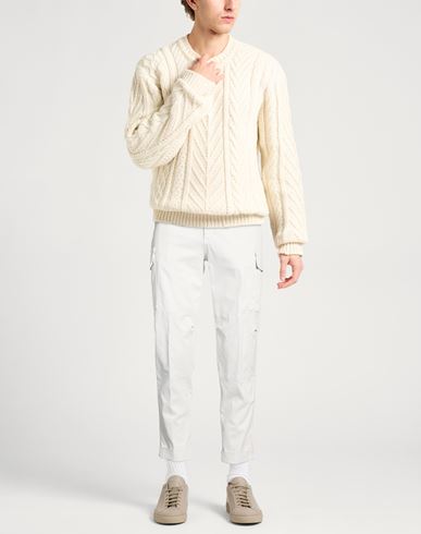 Platinum Man Pants Off white Size 33 Cotton, Lyocell, Silk, Elastane