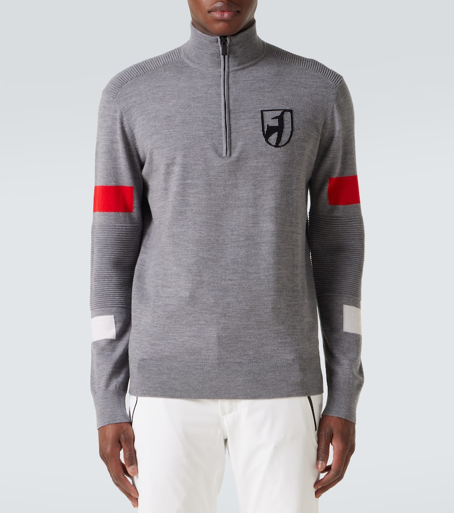 Hupert wool half-zip sweater