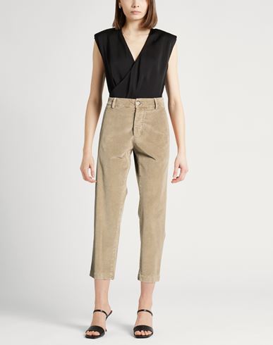 Woman Pants Sand Size 2 Cotton, Lyocell, Elastane