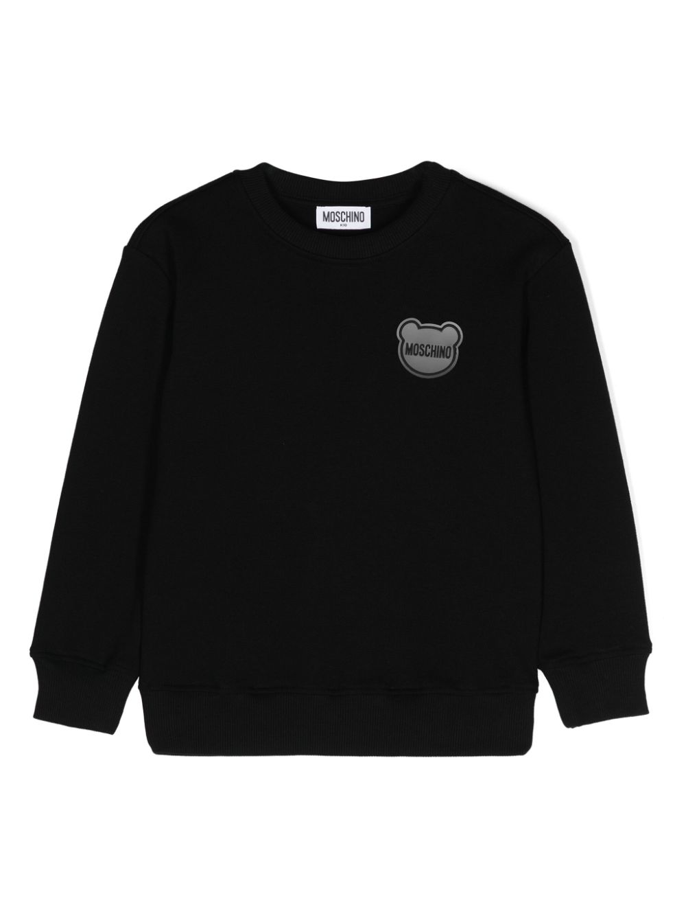 Logo-patch piqué sweatshirt - Black
