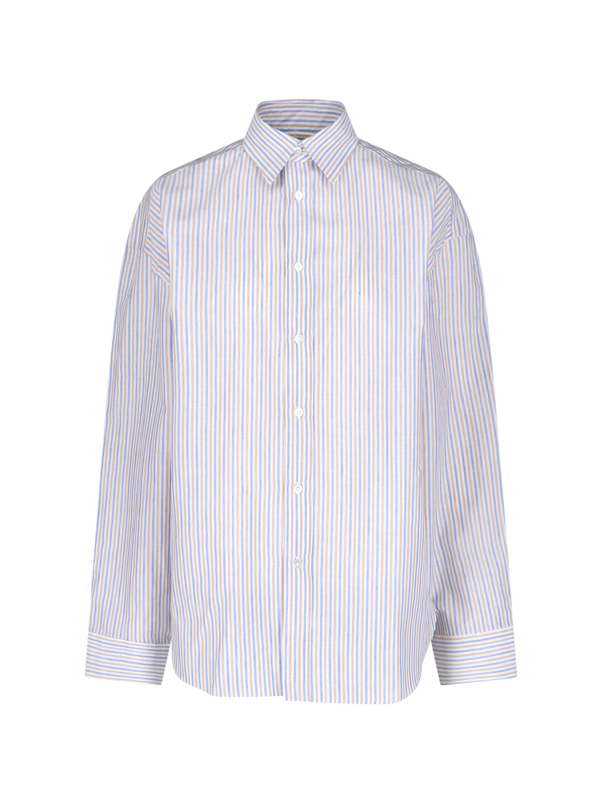 Finely Tailored Linen-Cotton Shirt for Women