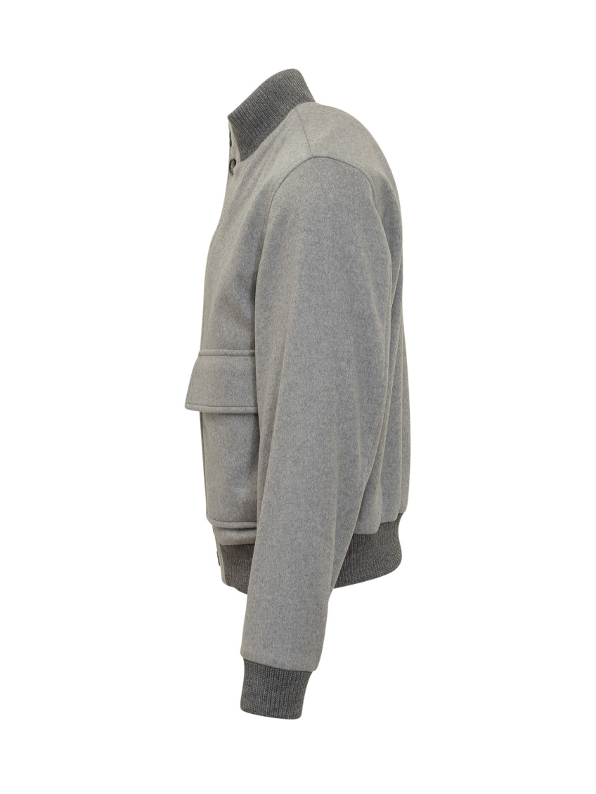 Grey Solid Jacket