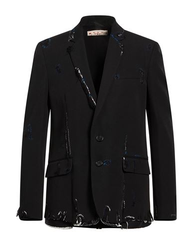 Man Blazer Black Size 38 Virgin Wool