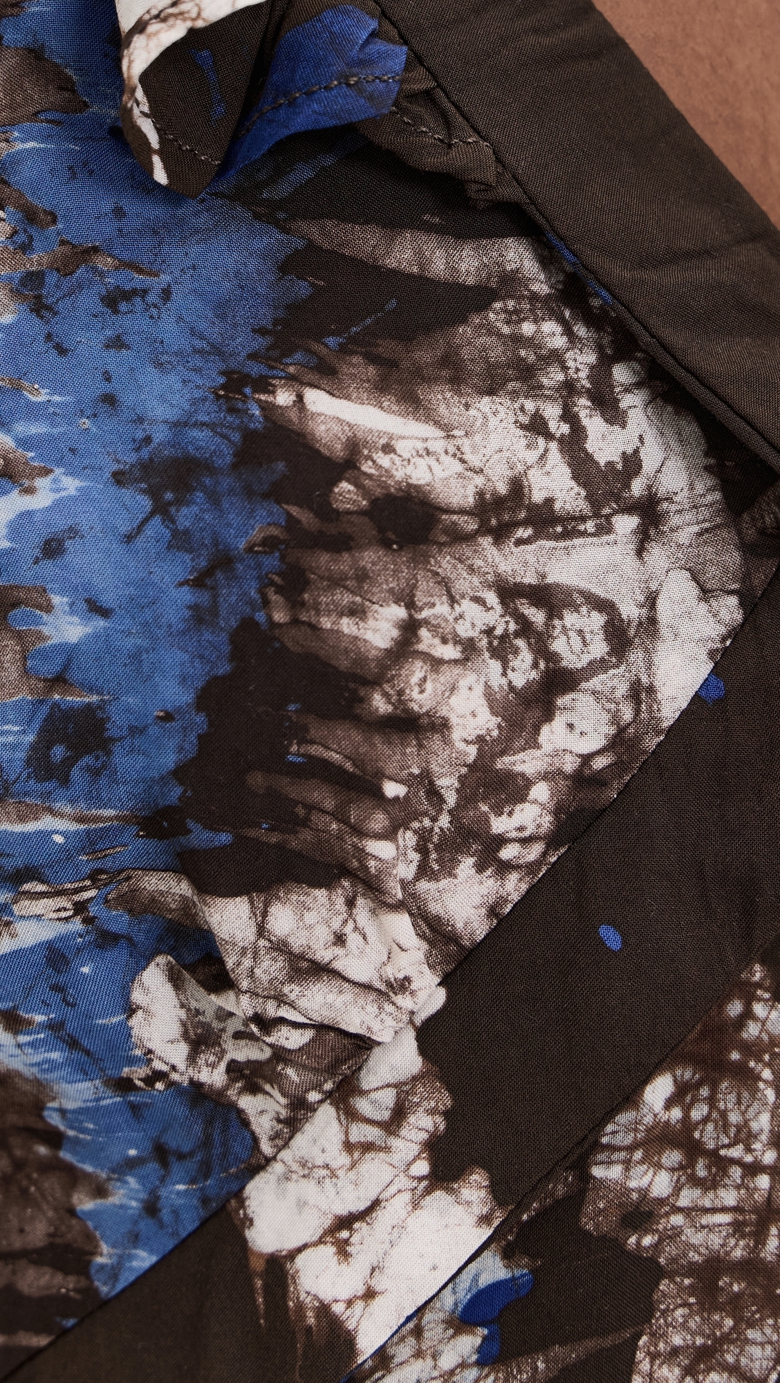 Kemi Dress Blue/Brown/Peach
