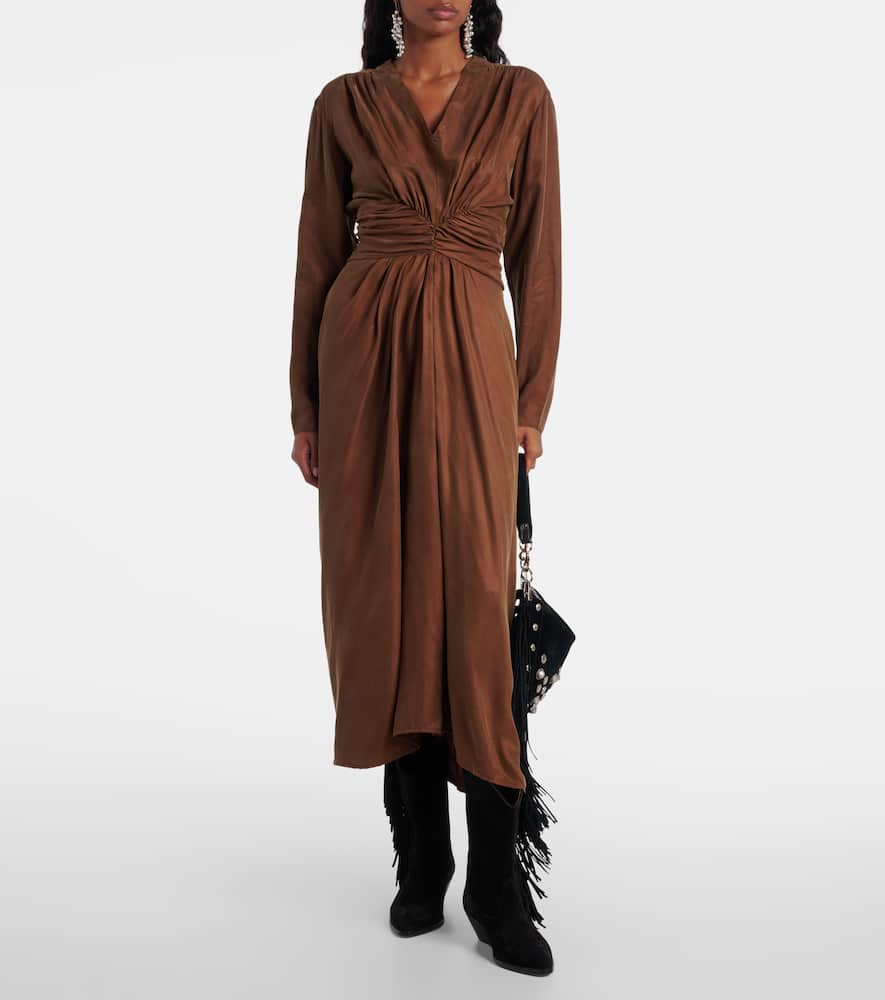 Draped midi dress