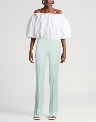 Elisabetta Franchi Woman Pants Sage green Size 8 Polyester, Elastane