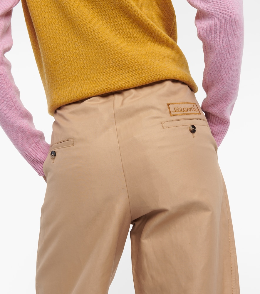 Cropped high-rise straight pants