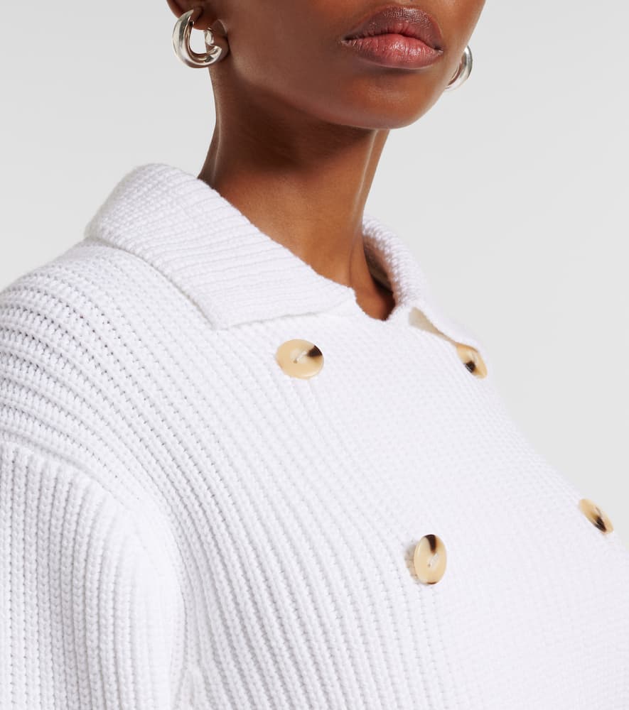 Double-breasted cotton-blend jacket