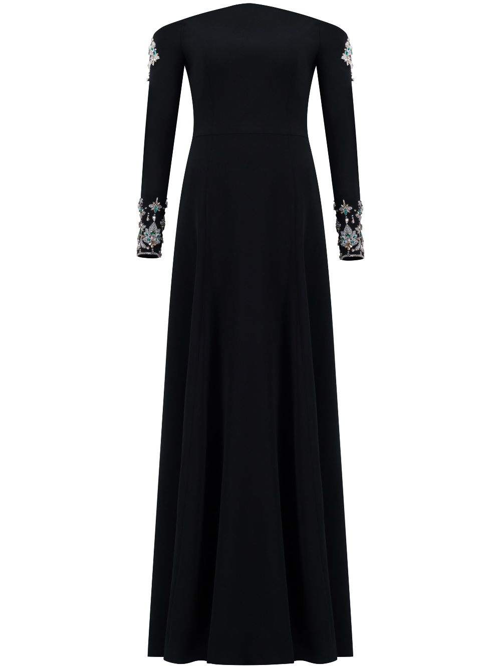 Crystal-embellished gown - Black