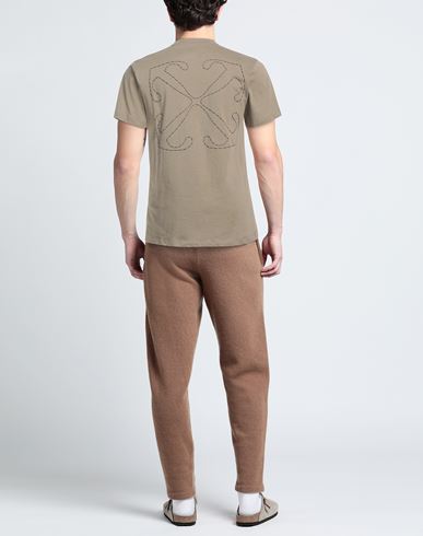 Off-white Man T-shirt Khaki