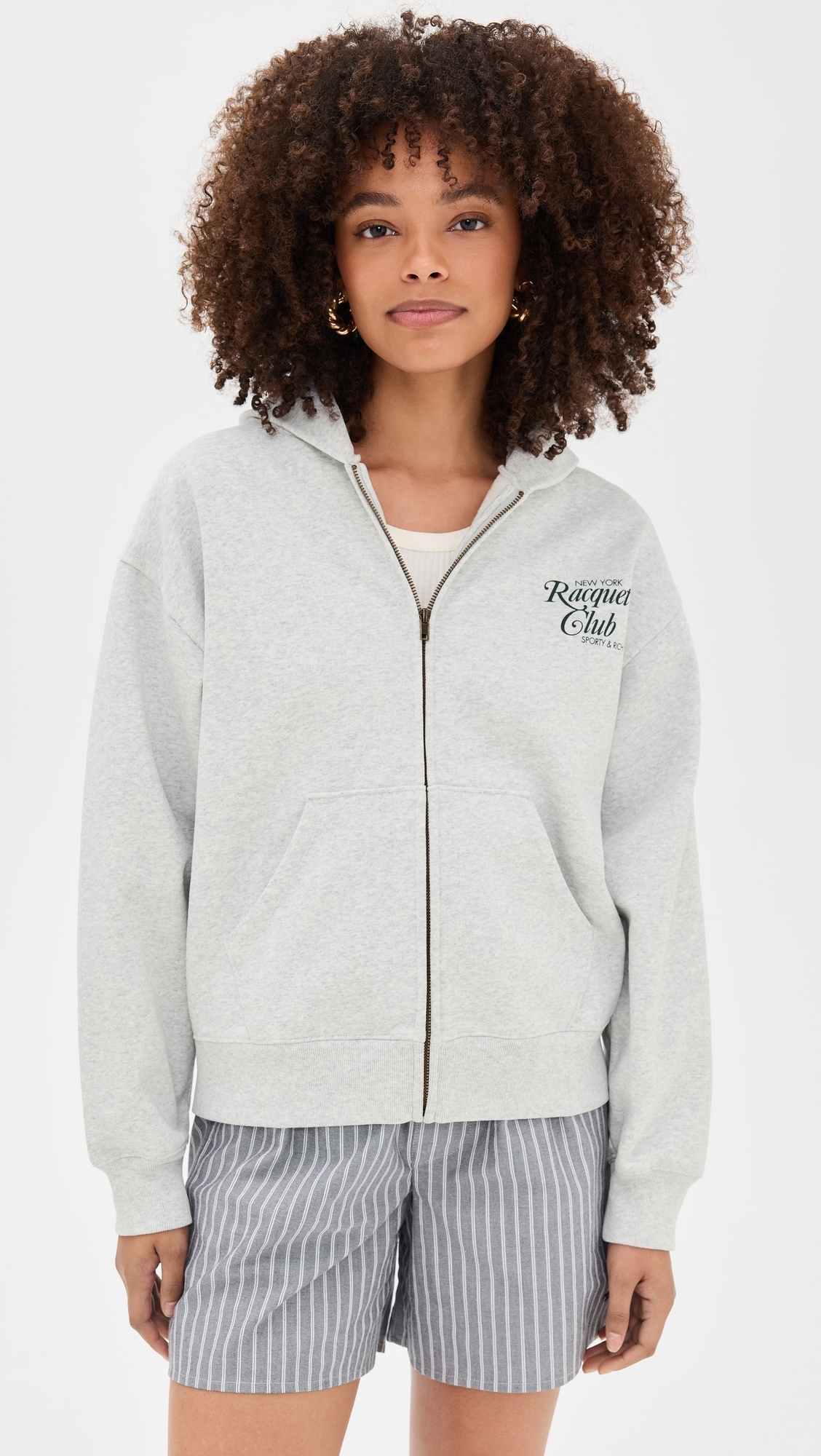 NYRC Zip Hoodie Heather Gray