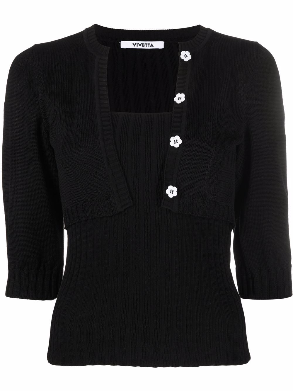 Ribbed-knit two-piece jumper - Blue