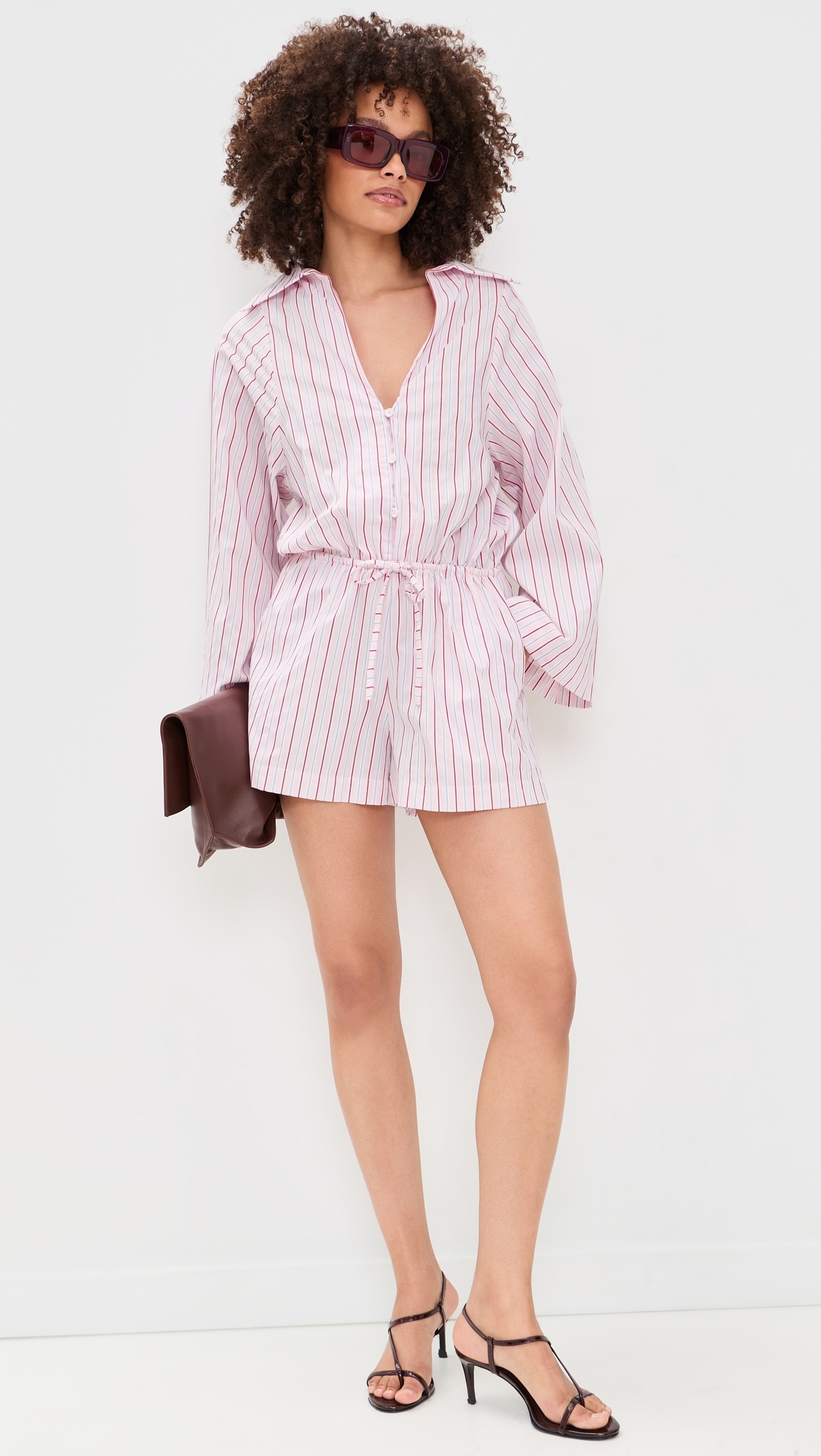 Aksel Romper Fiori Stripe Palazzo