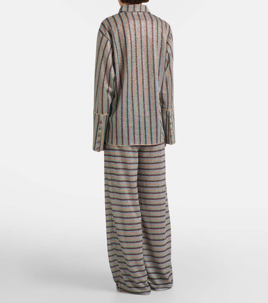Oséree Lumière striped wide-leg pants