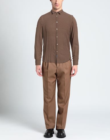 Man Shirt Camel Size M Viscose