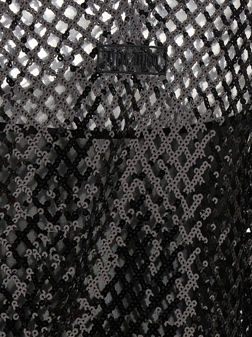 Sequin Mesh Dress Dresses Black