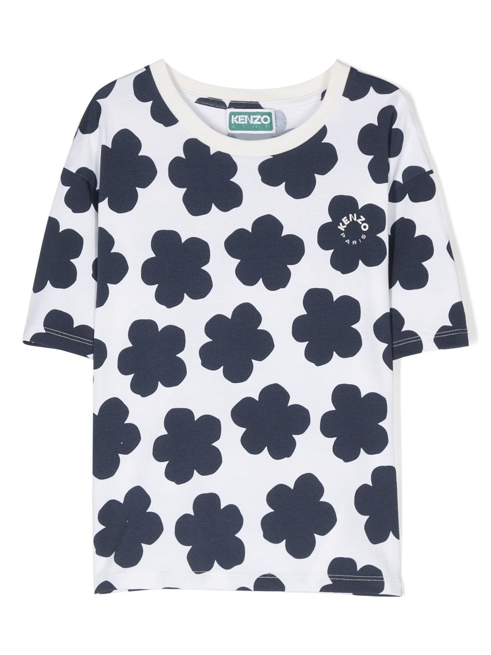 Floral-print stretch-cotton T-shirt - White