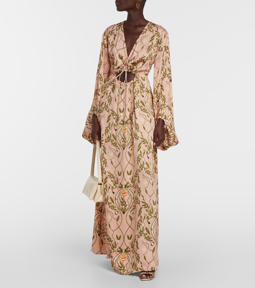 Francisca Lunar printed cutout maxi dress
