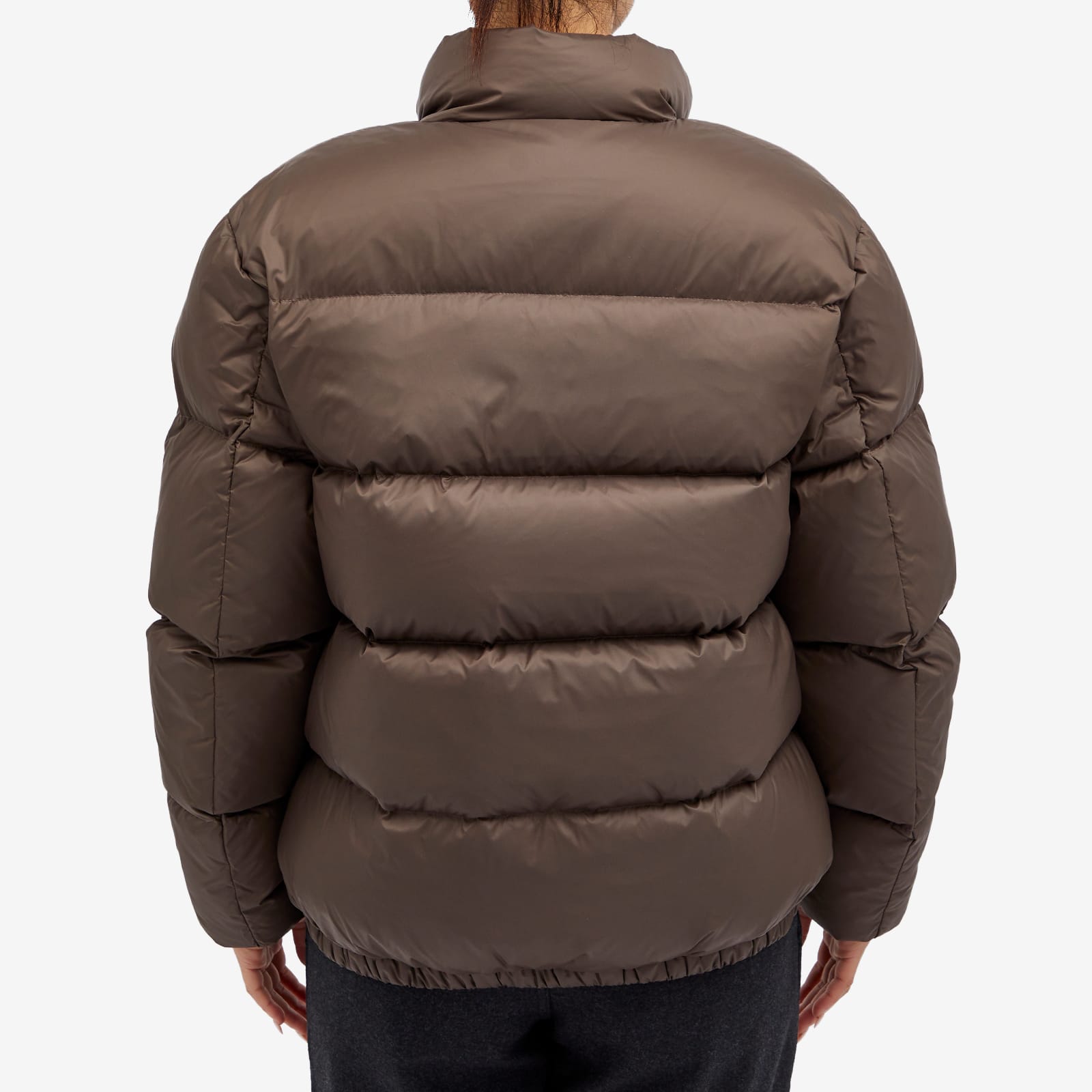 Women's Down Puffer Jacket in Dark Brown