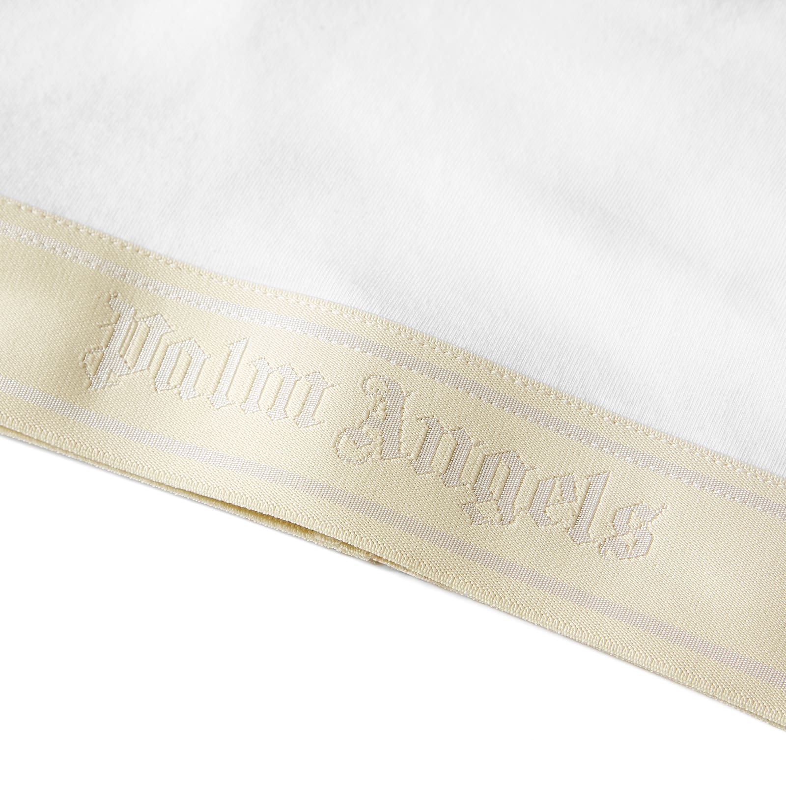 Women's Logo Tape Bra in White, Size Small 