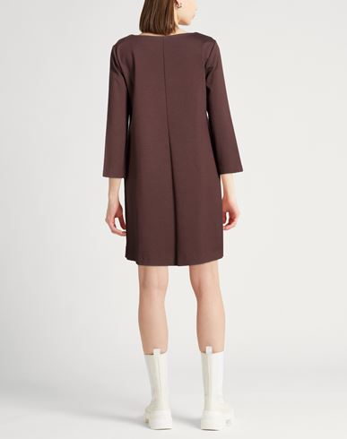 Woman Mini dress Brown Size 4 Viscose, Polyamide, Elastane