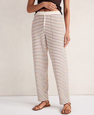 Ann Taylor Haven Well Within Cotton Blend Textured Barrel Leg Pants