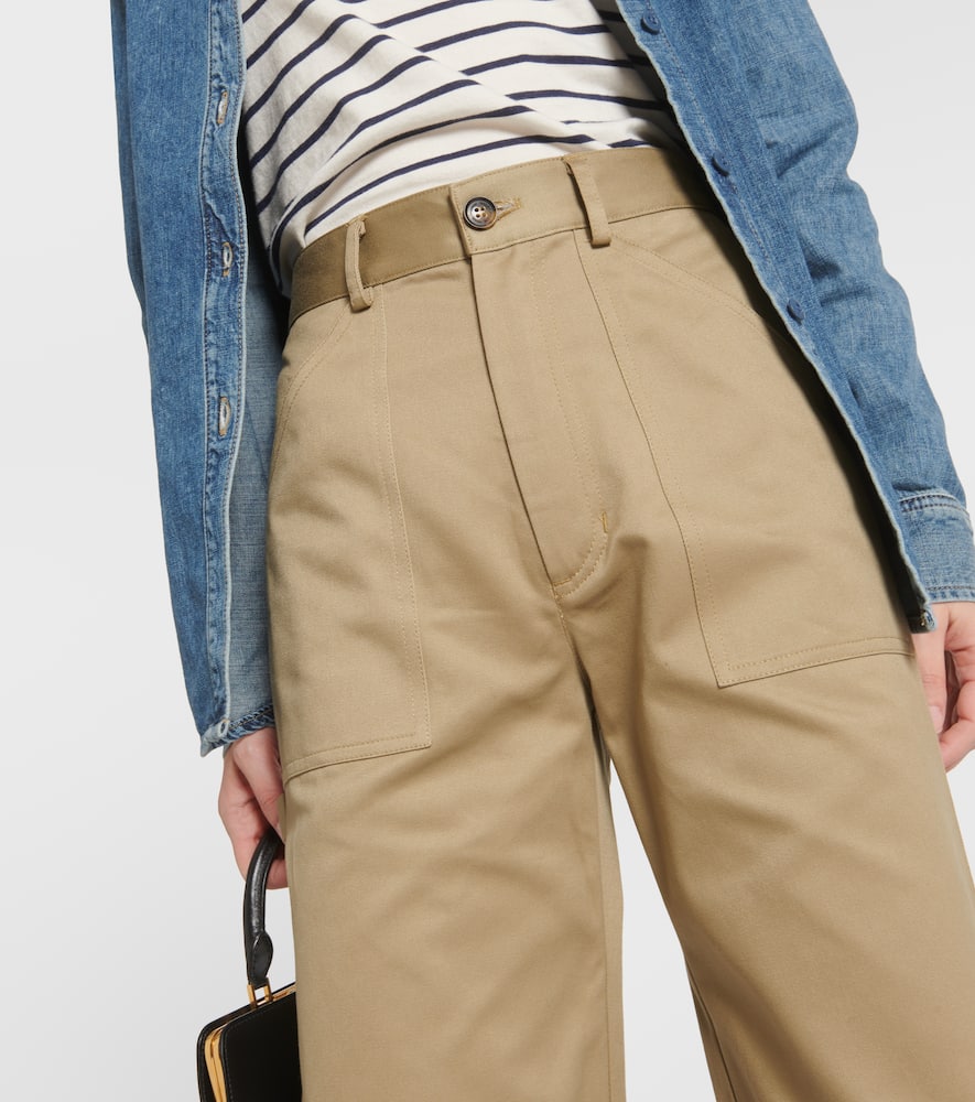 Quentin high-rise cotton flared pants
