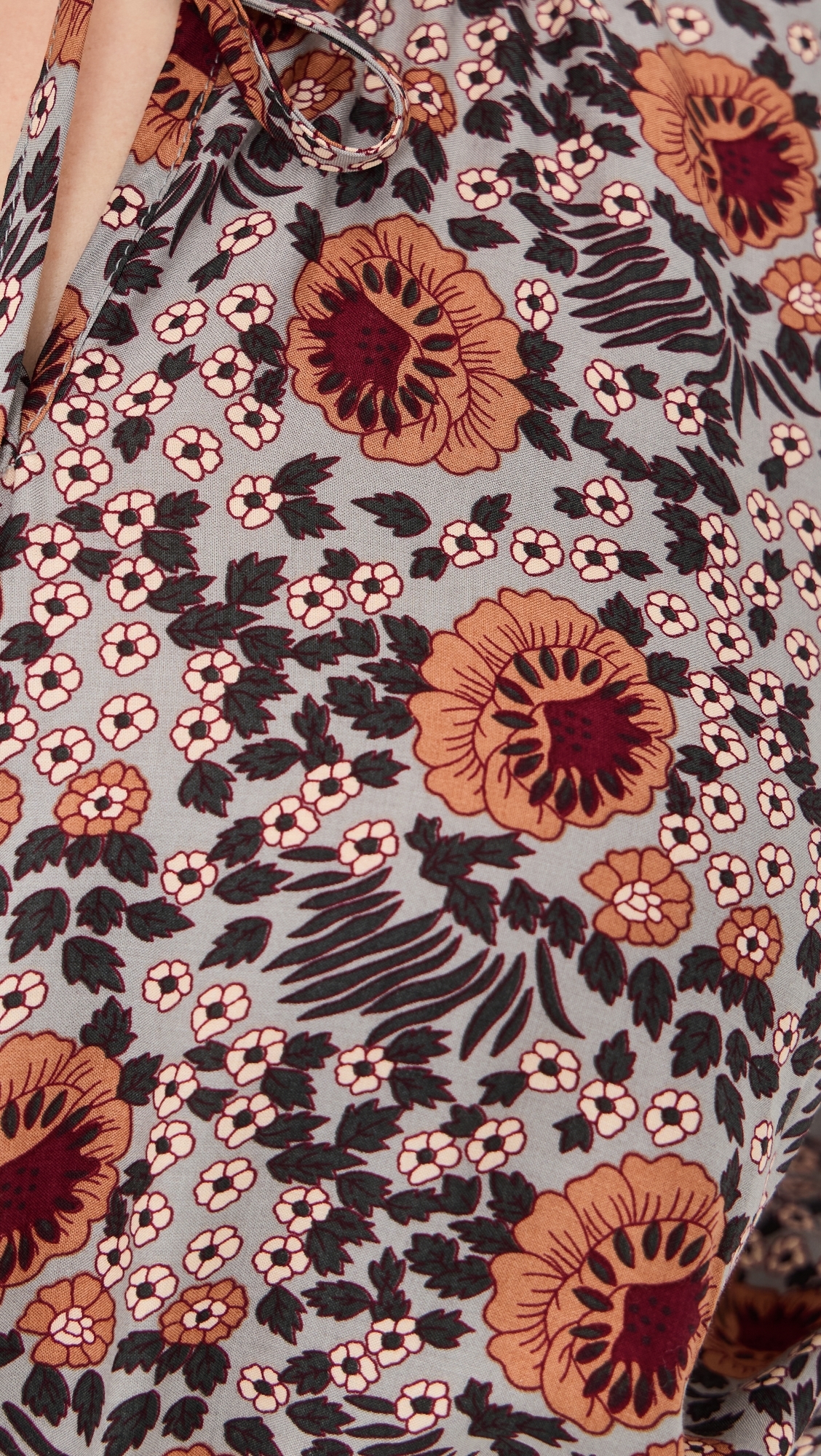 Amelia Top Vintage Flowers Slate