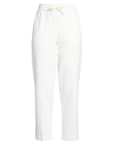 Woman Pants White Size 6 Cotton, Lycra