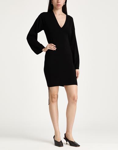 Woman Mini dress Black Size M Lyocell, Merino Wool, Elastane